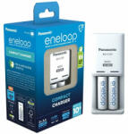 Panasonic Eneloop BQ-CC50 Ni-MH Akkumulátor Töltő + 2db 2000mAh (AA / R6) Ceruza Újratölthető Elem