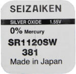 Seiko 381 / SR1120SW Ezüst-Oxid Gombelem