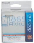 Panasonic Eneloop BQ-CC87 Ni-MH Akkumulátor Töltő és Powerbank + 4db 1900mAh (AA / R6) Ceruza Újratölthető Elem