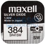 Maxell 384 / SR41SW Ezüst-Oxid Gombelem