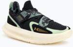 Under Armour Flow Futr X 4 Camo kosárlabda cipő fekete/retró zöld/metál arany
