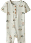 NAME IT Salopeta bebe, băieti cu mâneca scurta, bleu/crem, 56/74 nisip (1474A2)