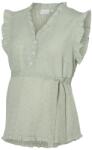 Mamalicious Bluză gravide fără mâneci verde cu volane verde pal (14D302)