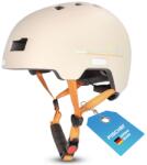 Fischer BMX Fahrradhelm Dirt Bike Helm Plus Power kerékpáros sisak LED hátsó lámpával, S/M méret (54-58 cm), színes