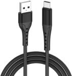 Lemontti Cablu date/încărcare Lemontti Bending Aluminum USB-A la Type-C, fast charge, 1.5m, Universal - Negru (LEMCBAUATC5N)