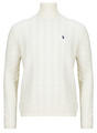 Ralph Lauren Pulóverek PULL COL ROULE EN MAILLE TORSADEE LAINE CACHEMIRE Fehér EU XL