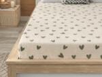  Cearsaf Cocolino microplus cu elastic HEARTINO 200x200 cm crem