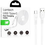  Cablu date/încărcare OTHER Lamtech USB la Type-C, 3A, 1m, Universal - Alb (PHA-5202021111818)