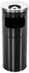 IgienaPHS Cos gunoi negru cu scrumiera inox 15 litri (CS-1102) - vexio Cos de gunoi