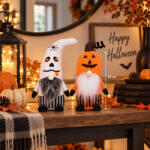 BRAMCKE Halloween manó Szellem és Tök Sapkával 20 cm 2 féle választható kivitel (D25-001A)