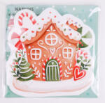 QX-IMP Karácsonyi papír szalvéta - mézeskalács formázott - 33 x 33 cm - 12 db / csomag (343447)