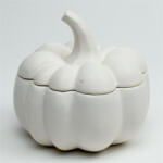D&D Cukorkatartó tök porcelán 13x14x13 cm fehér (213384)