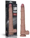Lovetoy- Dual Layer 16'' Dual Layered Bendable Silicone Cock XXL 40, 5cm Dildo