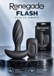 NS Novelties Plug Anal Vibrator Renegade Flash cu Telecomanda, 13 Functii, Silicon, USB, Negru