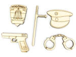  Natúr fa - Rendőr csomag 10cm 5db/csomag - csinaldmagadshop