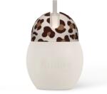Elhée Cana din silicon cu pai - 240 ml - Coconut / Grauu - Elhée