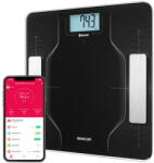  Cântar corporal smart 180 kg, Bluetooth, analiză corporală completă, afișaj LCD iluminat, sticlă securizată 6 mm, Negru (S-SBS8002BK) Cantar baie