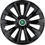 AutoHelix MSA Set 4 Capace Roti Autohelix MSA® potrivite jantelor de 15 inch, pentru Skoda Verde model Delta Black (19935)