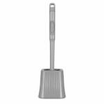 Flippy Perie de Toaleta, Flippy, cu Recipient pentru Lichid, perie din TPR, Montare fara Perfoare, 12 x 6.5 x 40 cm, Gri