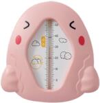Flippy Termometru pentru Baie, Flippy, Plutitor, Rezistent la apa, Multifunctional, Model Gaina, 10.5x10.5x2.5 cm, Roz Termometru apa de baie