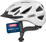 ABUS Cască de oraș ABUS Urban-I 3.0 - cască de bicicletă cu lumină spate, vârf și închidere magnetică - pentru femei și bărbați - alb, mărime XL - 86861 (86861)