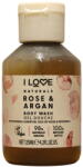 I Love Cosmetics Naturals tusfürdő, Rose & Argan, 125 ml