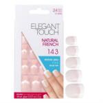 Elegant Touch Natural French műköröm, Square, Pink 143, XS, 24 db