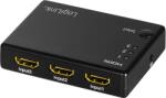 LogiLink SWITCH video LOGILINK, 3 x 1 port, Input: HDMI (M) x 3, Output: HDMI (M) 1.3 x 1, jack 3.5" IR, rezolutie maxima Full HD (1920 x 1080) la 60 Hz, HDCP, audio, negru, "HD0042" (timbru verde 0.18 lei) (H