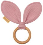 NEW BABY Baby teether New Baby Ears pink (53536-nb-muslin-leaf-pink) - vexio