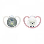 Nuk Soother Perfect Match Air Night FIREFLY/SHEEP 6-18m 2pc (59327-NUK-10176345)