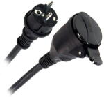 Plugger CABLU EXTENSIE(CUPLA) 10M (3GX1.5MM) IP44 - NEGRU (EUIP10M0EAS) - vexio