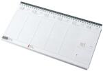 REALSYSTEM Asztali naptár kép nélküli REALSYSTEM fekvő fehér lapos zöld 2027 7931-08 (7931-08)