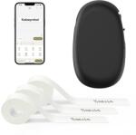 SUPVAN E10 Imprimantă de etichete Value Pack inclusiv 3 role etichete continue rezistente la apă (15 mm × 6 m/rolă), negru