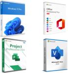 Microsoft Pachet 4 in 1: Licente digitale Windows 11 PRO + Office 2024 PRO PLUS + Visio 2024 + Project 2024 - licentepro