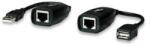Manhattan Cablu prelungitor USB Manhattan prin cablu retea RJ45, Negru (179300)