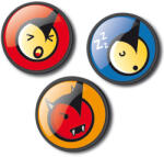Nikidom Insigne, 3buc/set, Roller NIKIDOM - Emoticonos Fun (ND-9109)