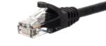 NETRACK patch cable RJ45, snagless boot, Cat 6 UTP, 0.5m black (BZPAT0P56K) - vexio