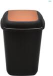 Plafor Cos plastic reciclare selectiva, capacitate 28l, PLAFOR Quatro - negru cu capac maro - bio (PL-658-05) - vexio Cos de gunoi