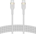Belkin Cablu Belkin BOOST CHARGE PRO Flex USB-C catre USB-C 2.0, Silicon impletit, 1M, Alb (BEL-0124)