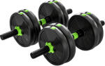 SPORTNOW Set gantere reglabil 15 KG - set gantere, gantere și bară dreaptă pentru antrenament de forță | Aosom Romania (A91-413V00GN)