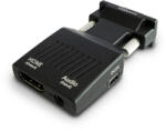 SAVIO CL-145 VGA to HDMI converter, Audio, Full HD Black (CL-145)