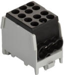 Pollmann Electrotech HLAK 25-1/4 M2 elosztótömb 1P 2x25mm2, 4x16mm2, fekete, sorolható 2080172 Pollmann (2080172)