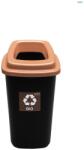 Plafor Cos plastic reciclare selectiva, capacitate 90l, PLAFOR Sort - negru cu capac maro - bio (PL-705-05) - vexio Cos de gunoi