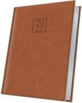 Herlitz Agenda datata 2027 Herlitz Premium Deluxe Chianti, A5, 352 pagini, coperta din piele sintetica, margini folio argintiu, culoare cognac HZ400216644