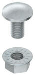 NIEDAX FLM 6X16 F lencsefejű csavar/tálcacsavar, M6 DIN 603, hossz: 16 mm (FLM6X16F)