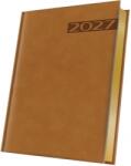 Herlitz Agenda datata 2027 Herlitz Premium Deluxe Teano, A5, 352 pagini, coperta din piele sintetica, margini folio auriu, culoare maro HZ400216622