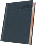 Herlitz Agenda datata 2027 Herlitz Premium Deluxe Teano, A5, 352 pagini, coperta din piele sintetica, margini folio bronz, culoare albastru HZ400216620