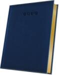 Herlitz Agenda datata 2027 Herlitz Premium Deluxe Alghero, A5, 352 pagini, coperta din piele sintetica, margini folio auriu, culoare gri/albastru HZ400216549