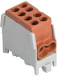 Pollmann Electrotech HLAK 25-1/2 M2 elosztótömb 1P 2x25mm2, 2x16mm2, barna, sorolható 2080139 Pollmann (2080139)