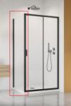 Radaway Alienta Black S 80 cm oldalfal, fekete 10270080-54-01 (10270080-54-01)